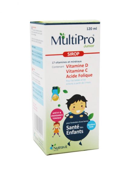 multipro sirop vitamine d,c,acide folique 120ml
