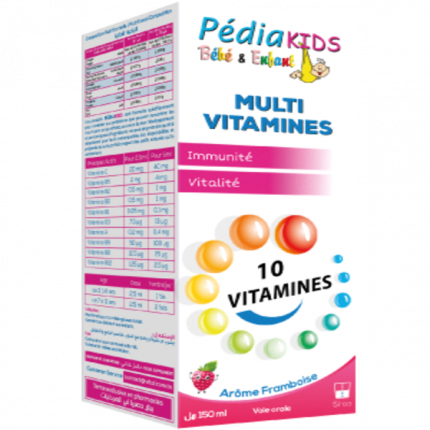 pediakids multi vitamines framboise