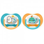 Avent sucette ultra air animals garçon 0-6m b/2