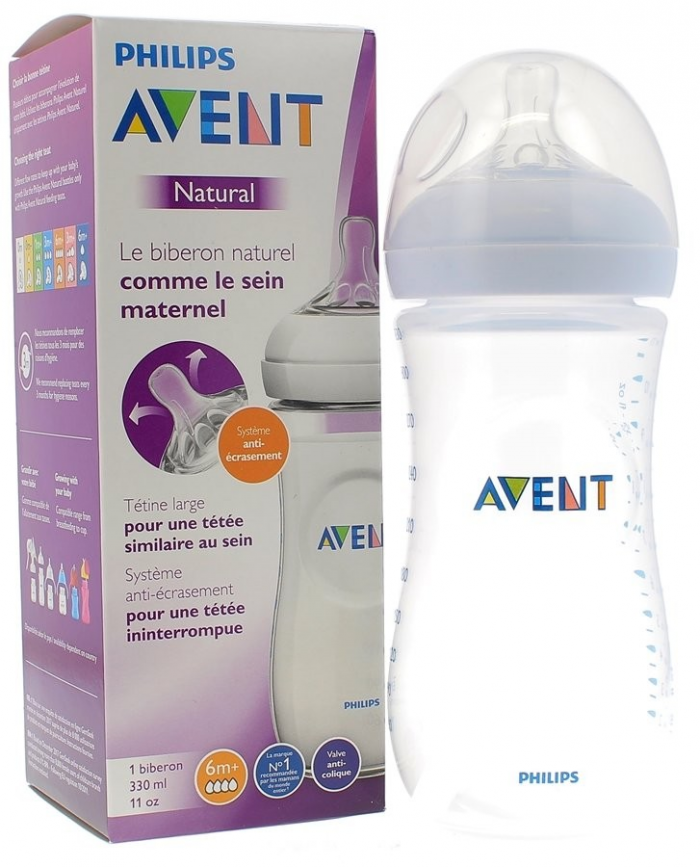 avent biberon naturel plastique 330ml – Image 1