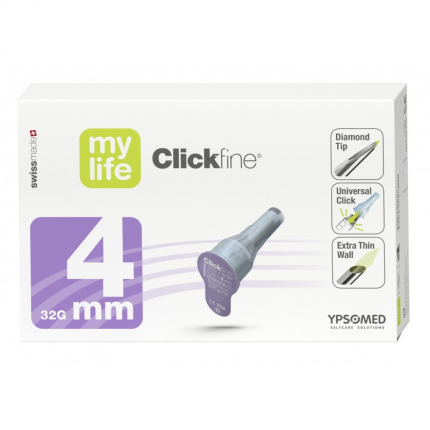 Click fine aiguille de stylo à insuline 4 mm b/100