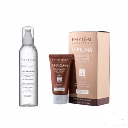 Phyteal dpigma ecran invisible spf100+ dpigma eau micellaire a l'aloe vera 250ml