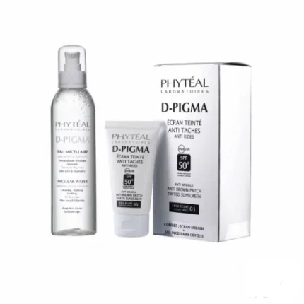 Phyteal dpigma ecran teinte beige eclat spf50+ dpigma eau micellaire a l'aloe vera 250ml