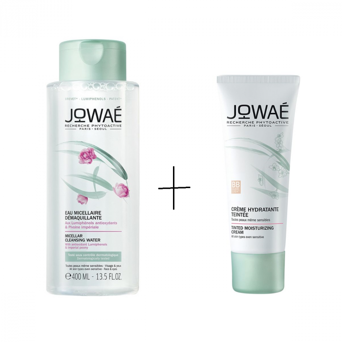 Jowae crème hydratante teintée + eau micellaire 400ml – Image 1