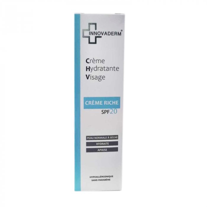 Innovaderm creme riche hydratante visage spf 20 50ml – Image 1