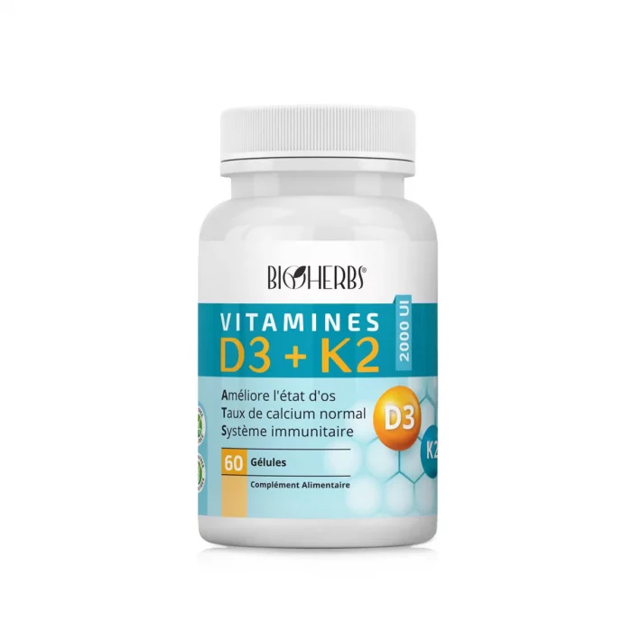 BIOHERBS vitamine D3 K2 B/60 – Image 1