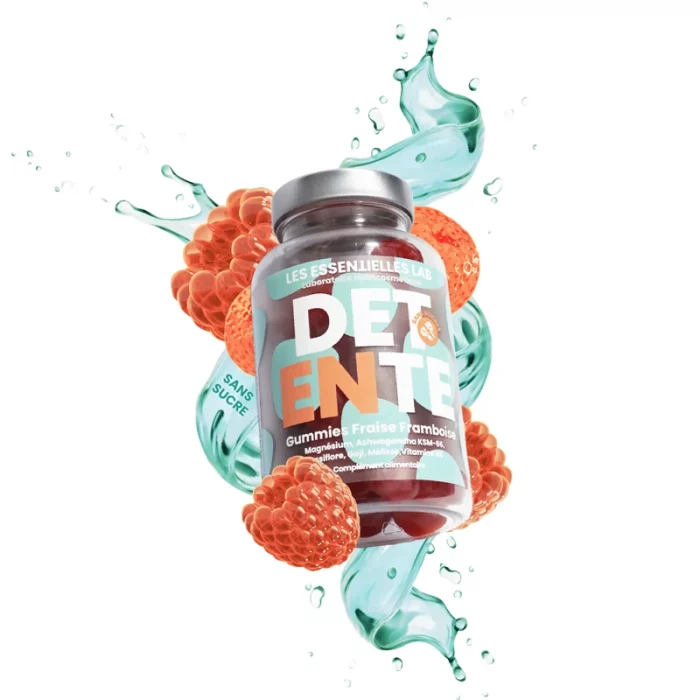 Les essentielles lab détente gummies fraise framboise B/60 – Image 1