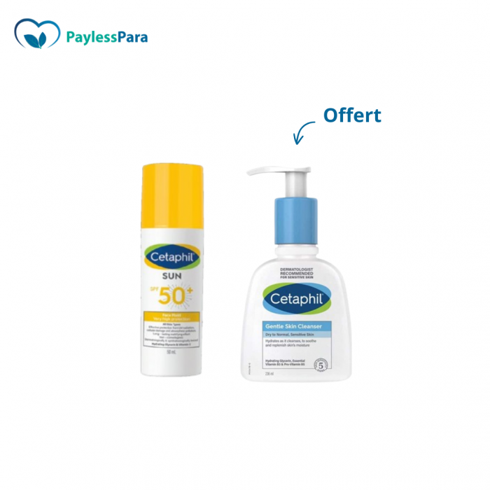 Cetaphil pack fluide invisible spf50+ 50ml+ gel nettoyant 236ml – Image 1
