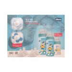Chicco kit biberon well being 7 articles (bleu)