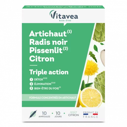 vitavea artichaut radis noir pissenlit citron 10 ampoules