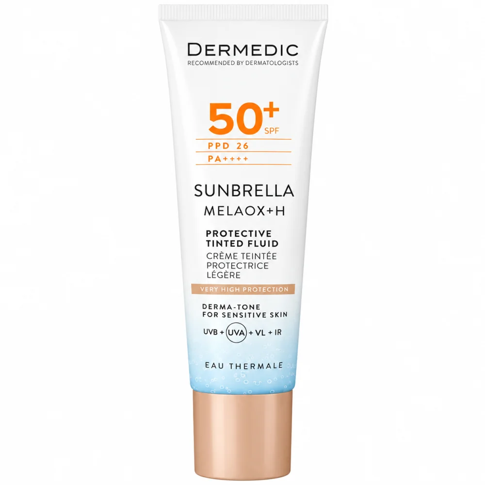 dermedic-sunbrella-melaox-h-creme-teintee-legere-spf-50-40-ml DERMEDIC SUNBRELLA CREME TEINTE PROTECTRICE LEGERE SPf50 40ML – Image 1
